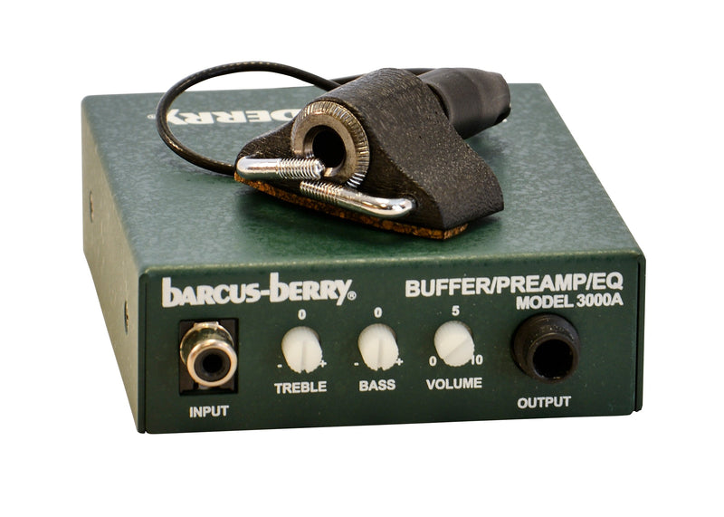 Barcus Berry 3110 Clamp-on Violin Bridge Piezo Pickup with Preamp