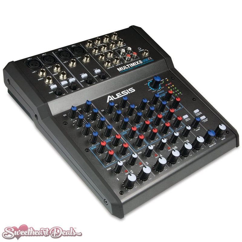 Alesis MultiMix 8 USB FX | 8-Channel Mixer with Effects & USB Audio Interface