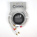 Cordial 10' Unbalanced Twin Cable - RCA to RCA - White - CFU3CC-SNOW