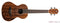 Oscar Schmidt OU2 Tenor Ukulele Tattoo - OU2TTAT