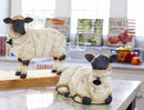 Rustic Sheep Figurine with Bell Accent (Set of 2)