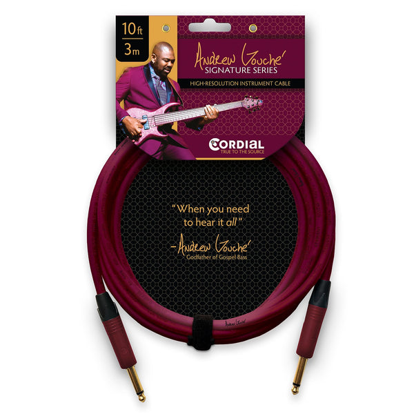 Cordial Andrew Gouché 20 Foot 1/4″ to 1/4″ Straight Cable - Purple