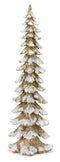 Gold Flocked Pine Tree 34.5"H