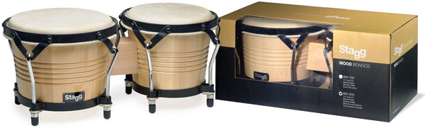 Stagg 7.5" and 6.5" Latin Bongos - BW-200-N