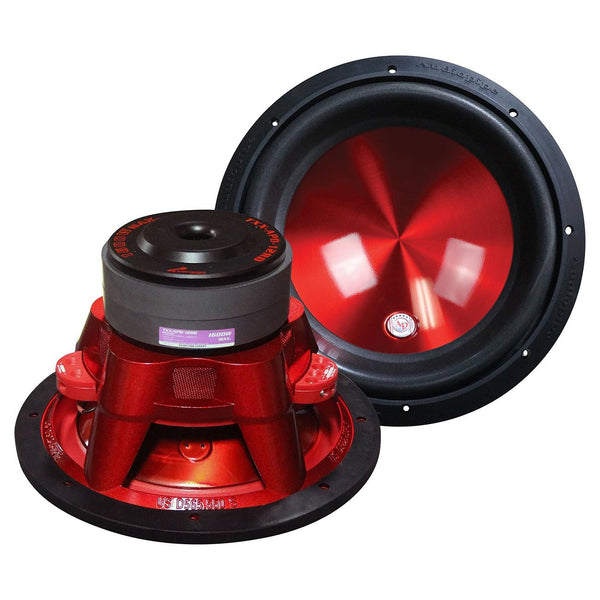 Audiopipe Red Eye Candy 12" 4ohm DVC Woofer 1600W Max Aluminum Cone TXXAPD12RD