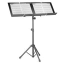 Stagg Orchestral Metal Music Stand & Rest w/ Expandable Sides - MUS-A6 BK
