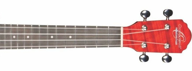 Oscar Schmidt OU2 Concert Ukulele Gloss Trans Red - OU2FTR