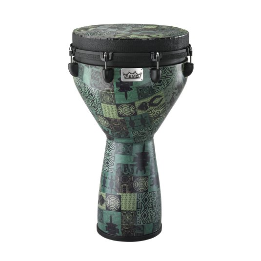 Remo Mondo Djembe Drum 14" - GREEN KINTE - DJ-0014-32