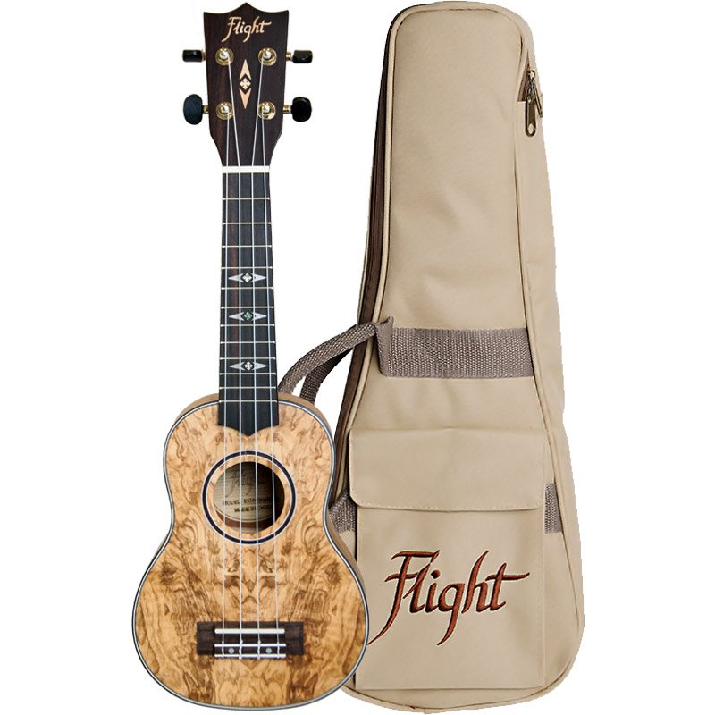 Flight Quilted Ash Soprano Ukulele Supernatural Series – DUS410