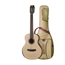 Crafter Mino Shape Acoustic Electric Guitar w/ Gig Bag - Spruce - MINO BK WLN