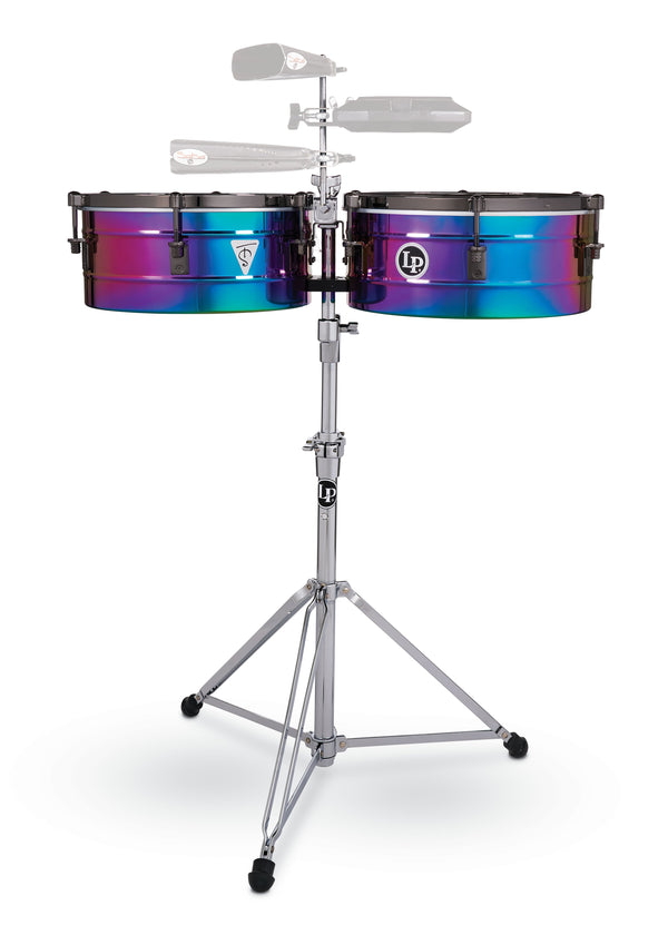 Latin Percussion LP257-TS Tony Succar Signature Timbales – Rainbow Chrome/Black