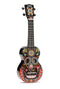 Mahalo Art Soprano Ukulele - Day of the Dead Graphic - MA1-SKBK