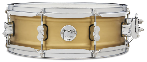 PDP Concept Dual-beaded Brushed Brass 5"x14" Snare Drum - PDSN0514NBBC