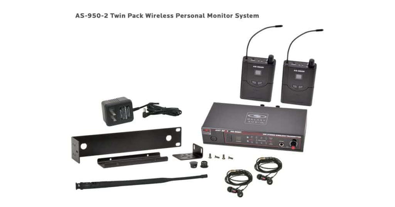 Galaxy Audio AS-950-2N Wireless In-Ear Twin Pack Monitor System - N: 518 to 542