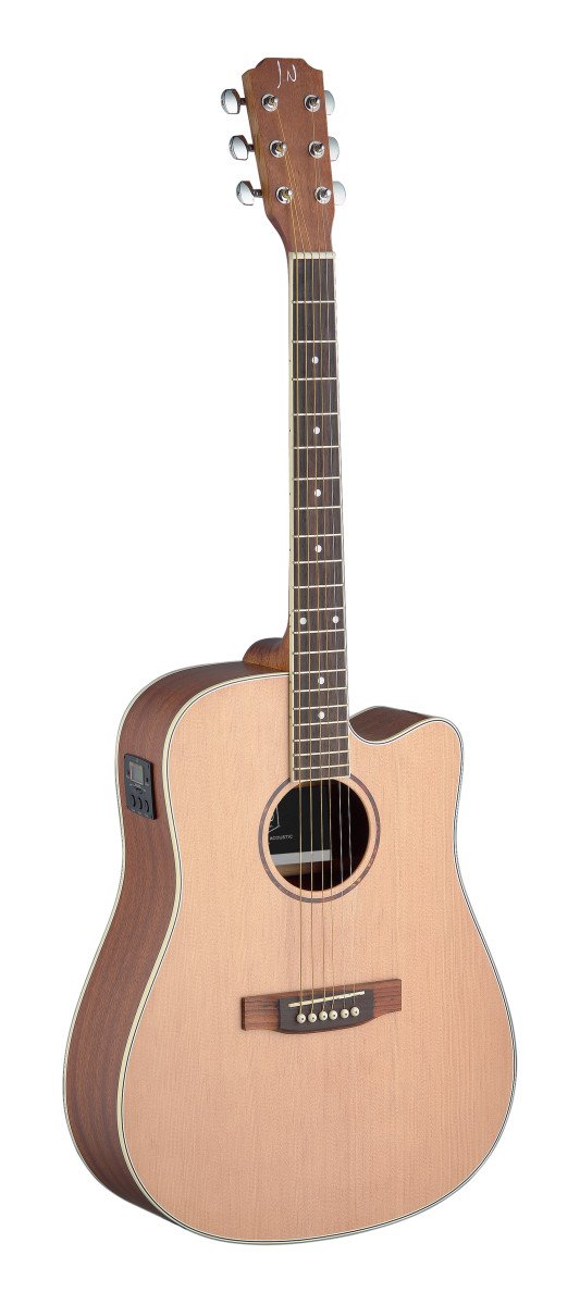 JN Guitars Asyla 4/4 Dreadnought Acoustic Electric Guitar - Natural - ASY-DCE