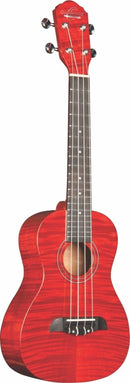 Oscar Schmidt OU2 Concert Ukulele Gloss Trans Red - OU2FTR