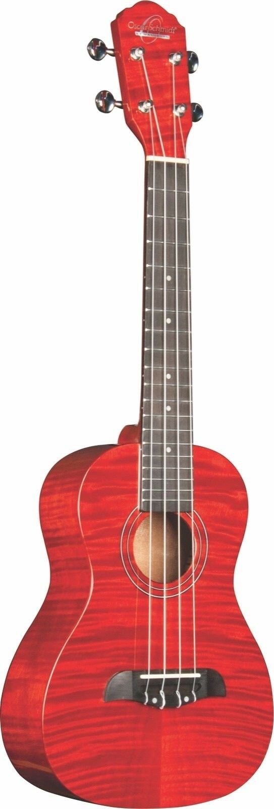 Oscar Schmidt OU2 Concert Ukulele Gloss Trans Red - OU2FTR