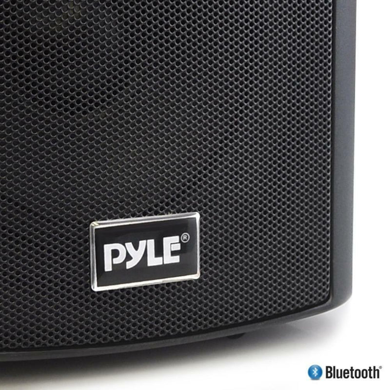 Pyle PDWR62BTBK Wall Mount Waterproof & Bluetooth Speakers 6.5 Indoor/Outdoor