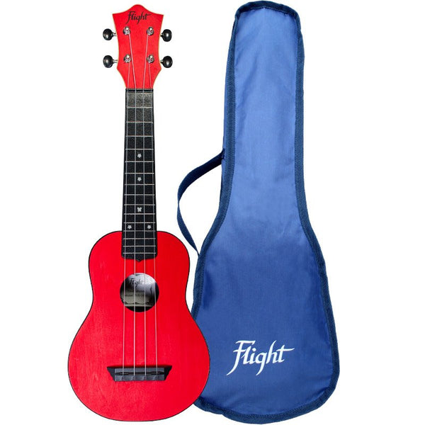 Flight Travel Soprano Ukulele w/ Gig Bag - Red - TUS-35RD