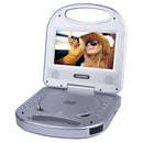 SYLVANIA 7-In. Portable DVD Player w/Handle and Earphones Silver SDVD7049-SILVER