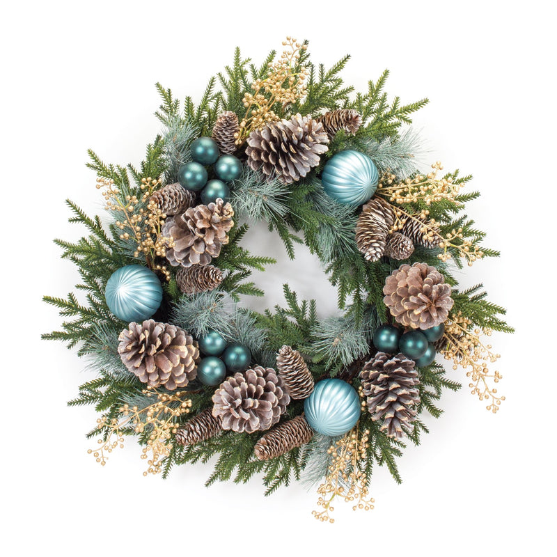 Decorated Mixed Pine Wreath 27"D