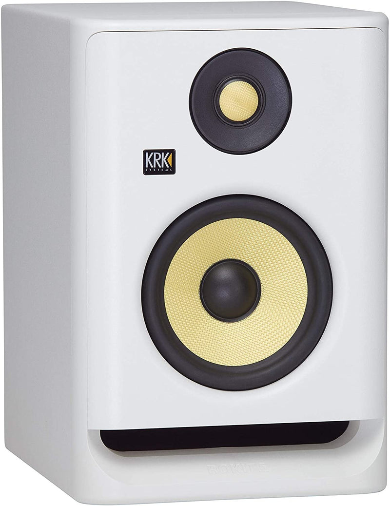 KRK ROKIT 5 G4  5" Near-Field 55 Watt Studio Monitor - White - ROKIT5G4WHITE