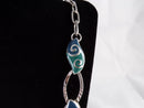 Necklace Statement Chunky Very Long Chain w/ Enamel Accents 24" Heavy