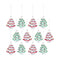 Glass Christmas Tree Ornament with Colored Lights String (Set of 12)