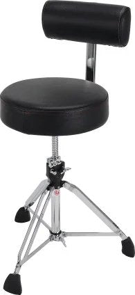 Gibraltar 9000 Series 13“ Round Drum Throne with Backrest - 9608RB