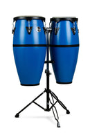 Latin Percussion Discovery 10-11" Conga Set LP646D-DB with Stand - Race Car Blue