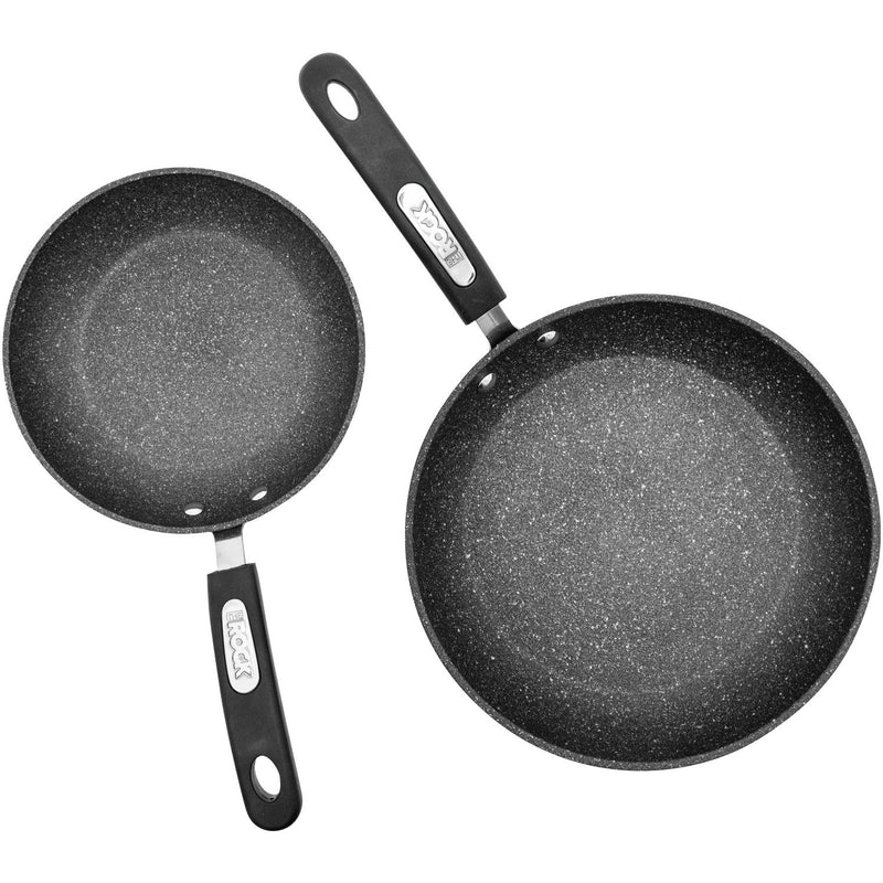 THE ROCK by Starfrit Set of 2 Fry Pans with Bakelite Handles 060740-002-0000