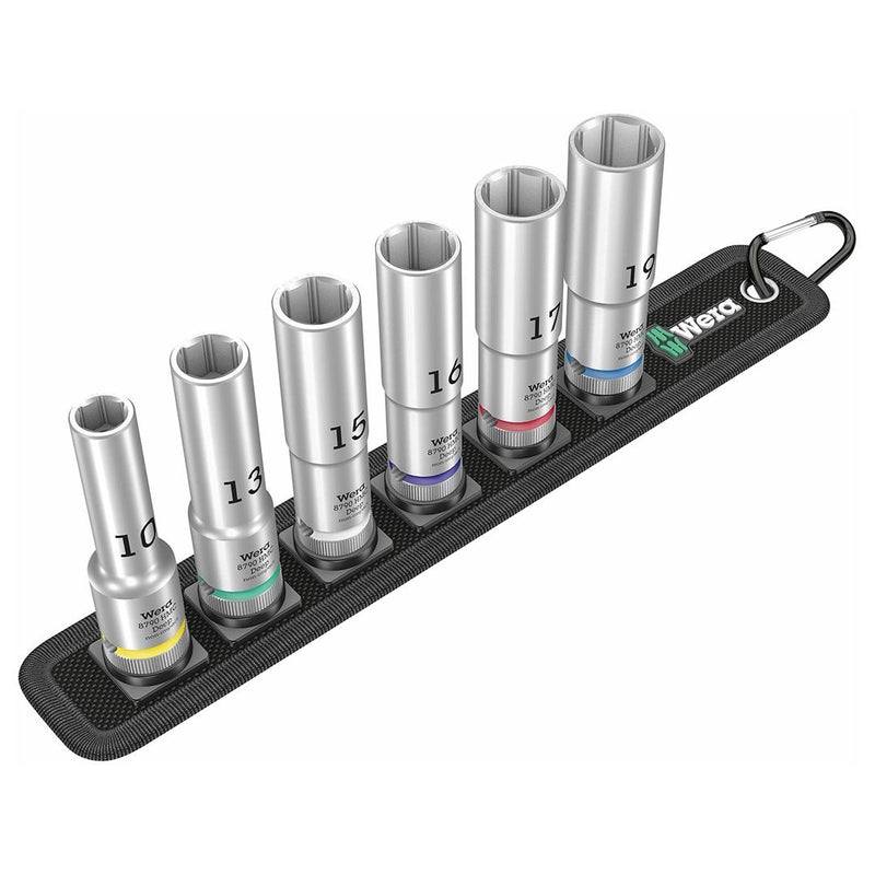 Wera Metric 1/2" Drive Deep Socket Set (6 pc Set) 05 004565 001