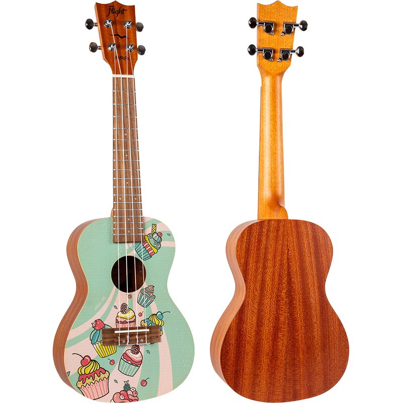 Flight Artist Series Cupcake Concert Ukulele w/ Gig Bag - AUC-33 CUPCAKE