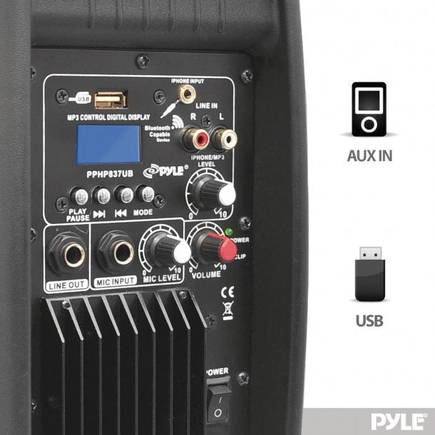 Pyle Pro Bluetooth Loudspeaker PA System - PPHP837UB