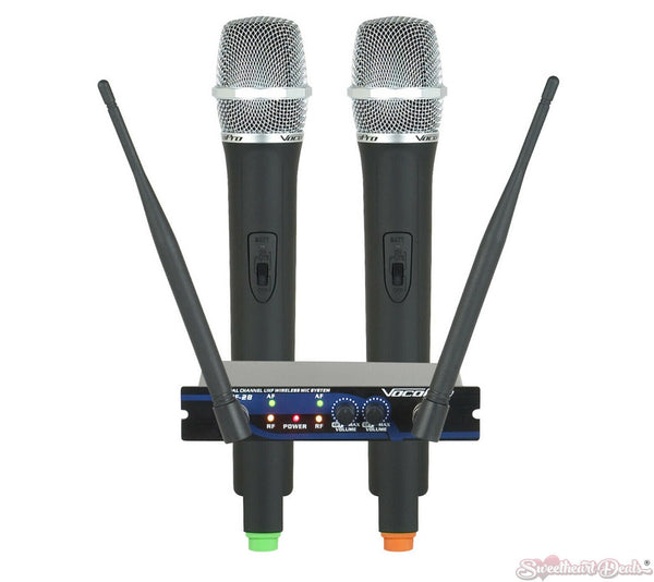 VocoPro UHF-28-9 Dual Channel UHF Wireless Microphone System