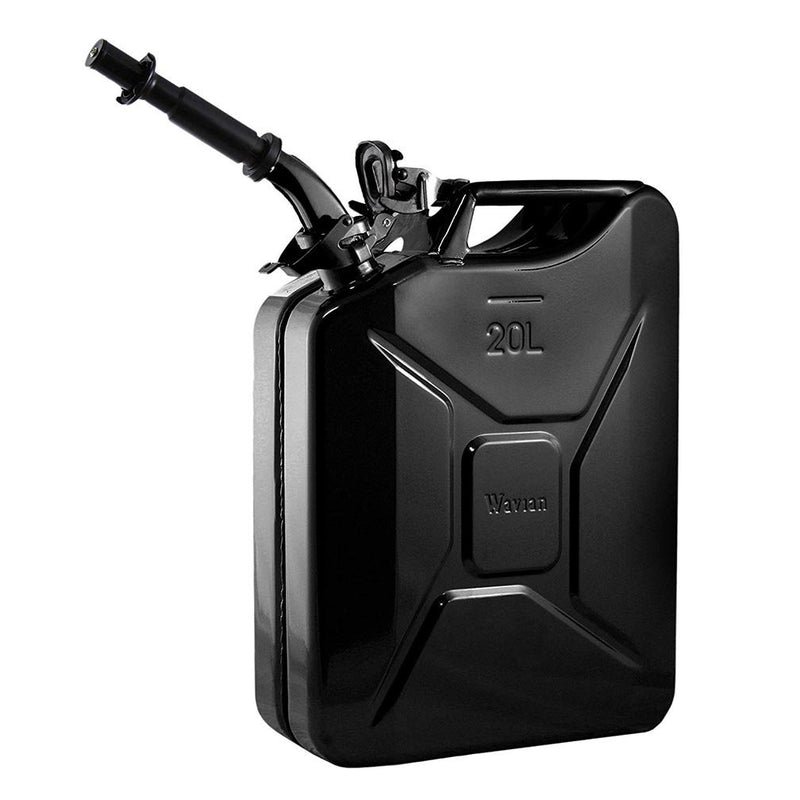 Wavian 20 Litre Steel Jerrycan and Spout System Black JC0020BLACK