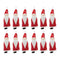 Ceramic Santa Bell Ornament (Set of 12)