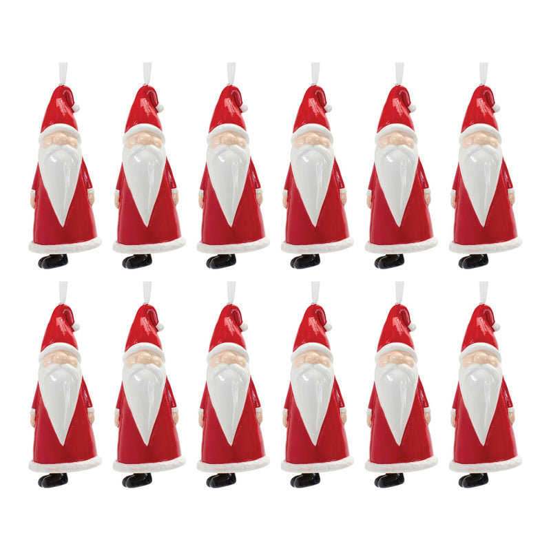 Ceramic Santa Bell Ornament (Set of 12)