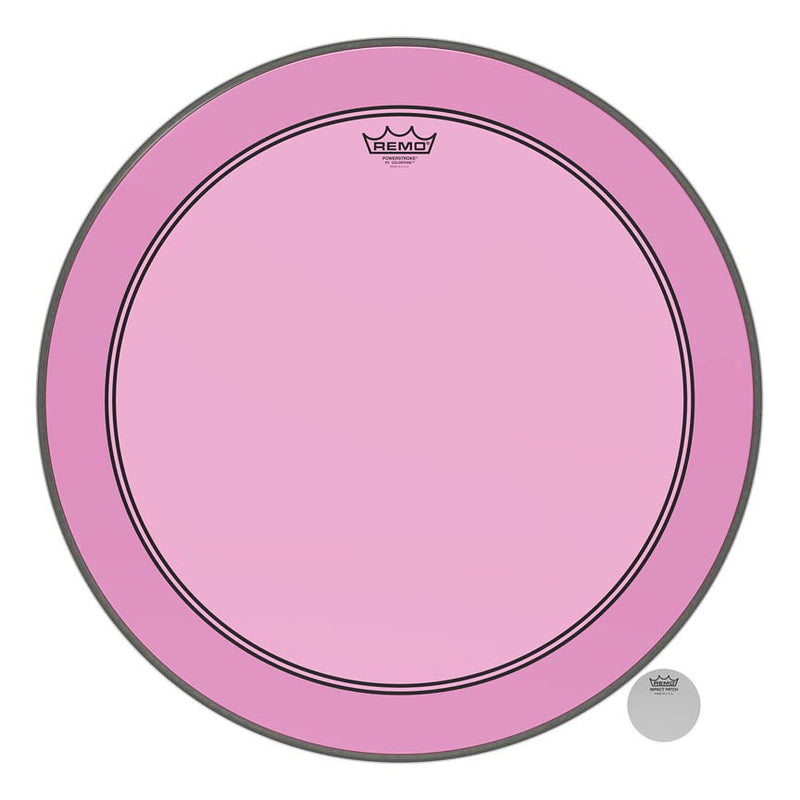 Remo Powerstroke P3 Colortone Skyndeep 24″ Bass Drumhead - Pink