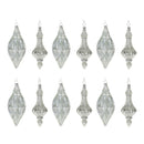 Glittered Glass Drop Ornament (Set of 12)