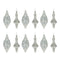 Glittered Glass Drop Ornament (Set of 12)