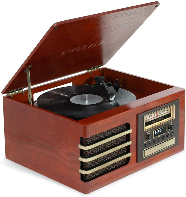 Victrola 7-in-1 Turntable w/ Bluetooth® / CD / Radio / Aux - Ellington VTA-380SB-MAH