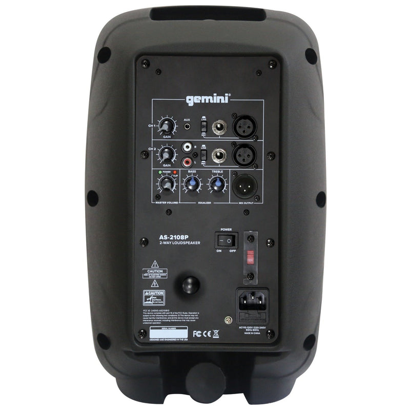 Gemini 8" 500 Watt Active Loudspeaker - AS-2108P