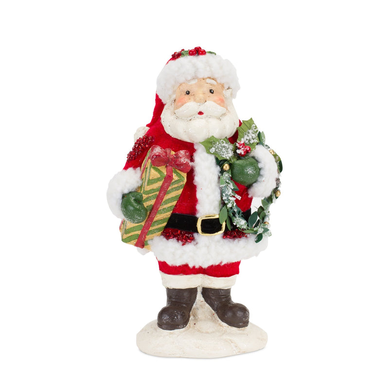 Santa Figurine with Pine Tree and Present Accents (Set of 3)