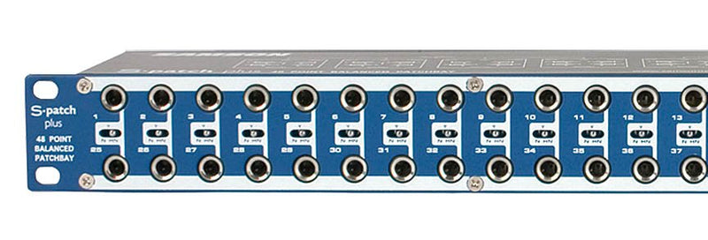 Samson 48-Point Balanced Patchbay with Front Panel Switches - S-Patch Plus