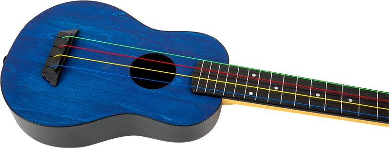 Flight Kids Longneck Soprano Concert Scale Ukulele w/ Gig Bag - Blue - TUSL-KIDZ