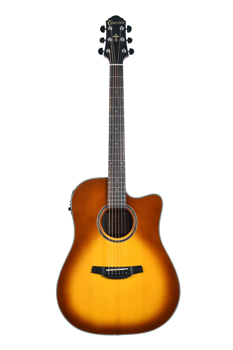 Crafter Silver Series 250 Dreadnought Acoustic Electric Guitar - Brown Sunburst