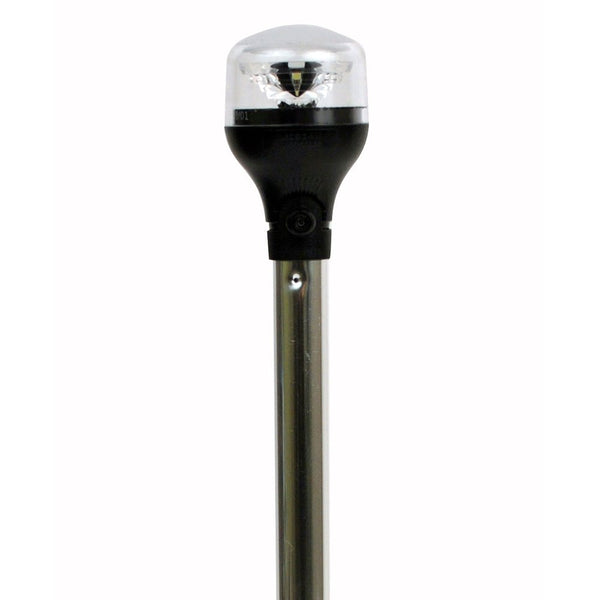 Attwood LightArmor All-Around Light 20" Aluminum Pole Black Vertical 5551-PA20-7