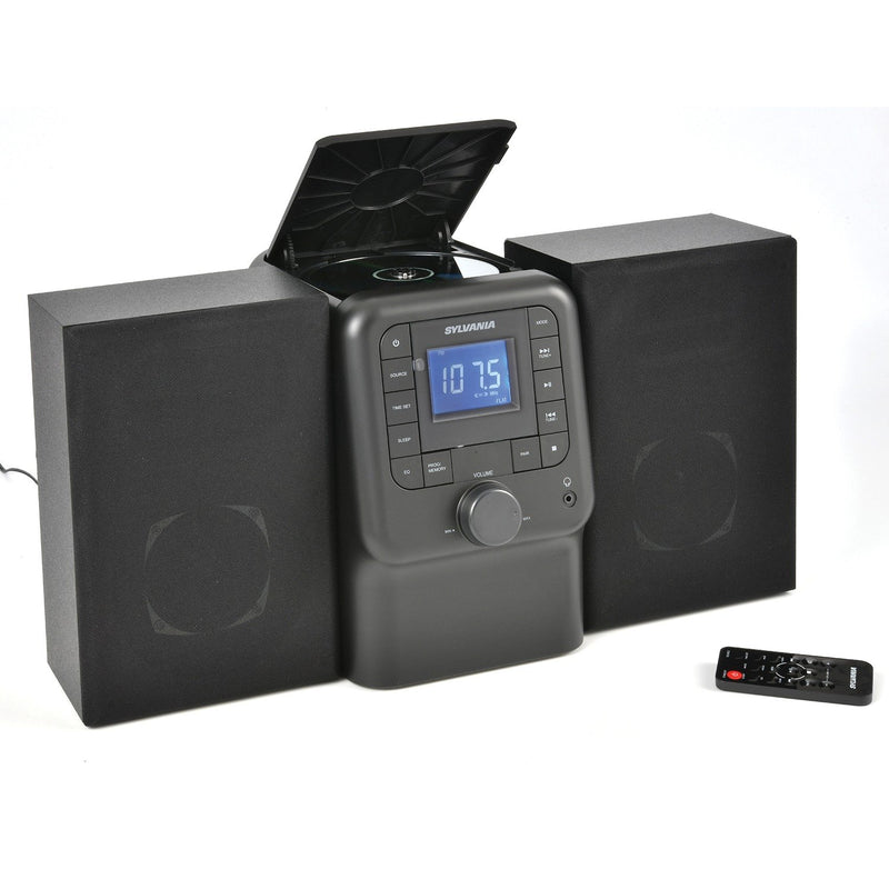 SYLVANIA  Bluetooth Micro System w/ FM Radio & CD Player Black SRCD2732BT-BLACK