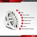 DS18 NXL8 2-Way 375W Max 4 Ohms 8" White Marine Speaker w/ RGB LED Lighting